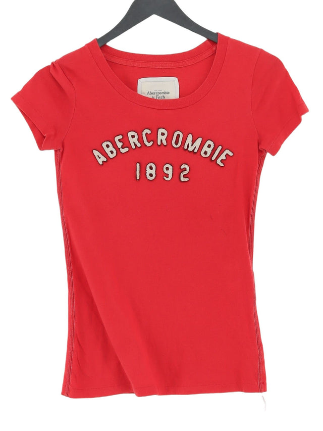 Abercrombie & Fitch Women's Top S Red 100% Cotton
