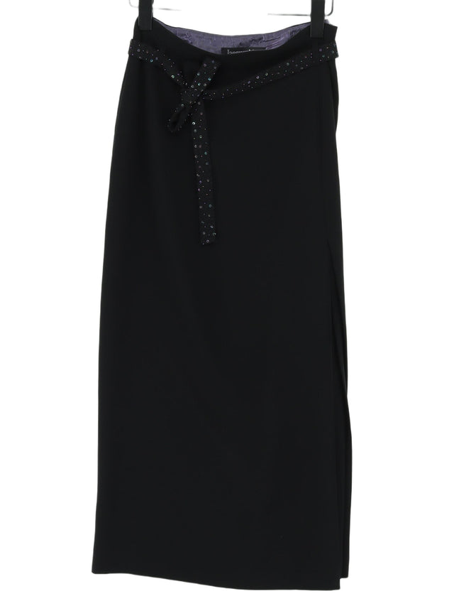Jacques Vert Women's Midi Skirt UK 10 Black Polyester with Other