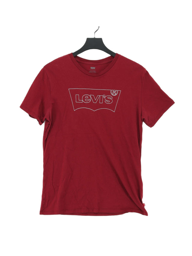 Levi’s Men's T-Shirt M Red 100% Cotton