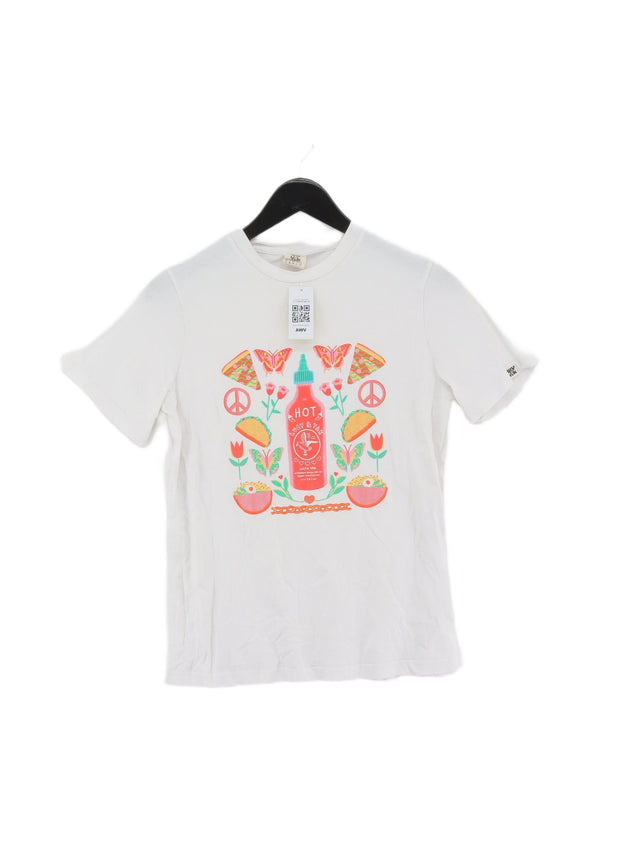 Lucy & Yak Women's T-Shirt S White 100% Cotton