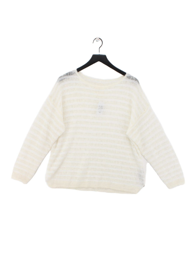 Part Two Women's Jumper L Cream Polyester with Other, Polyamide, Wool