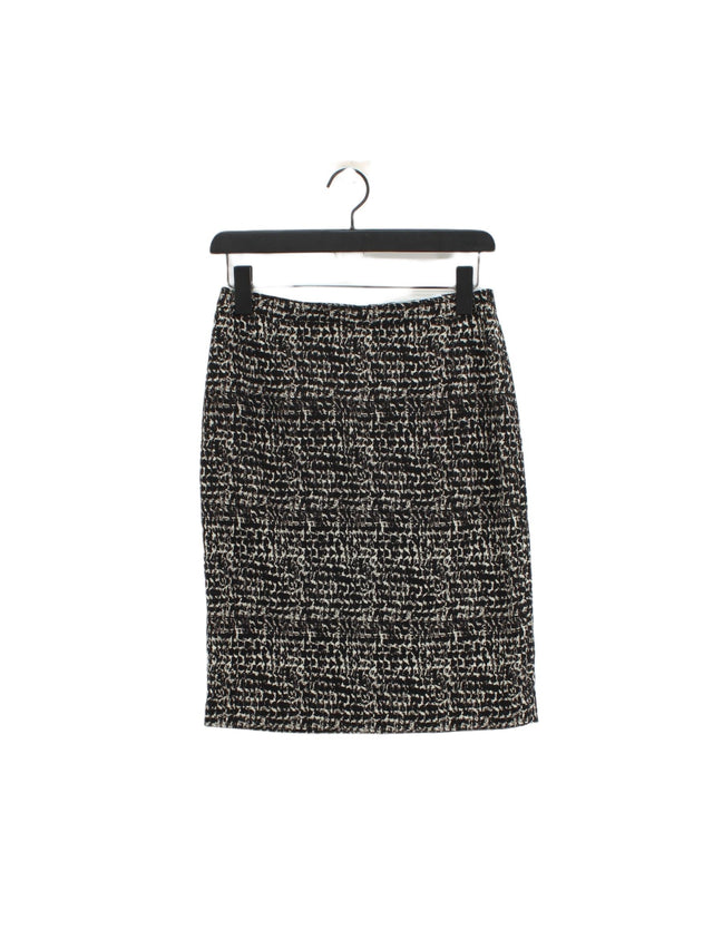 Jigsaw Women's Midi Skirt UK 8 Black Cotton with Polyester