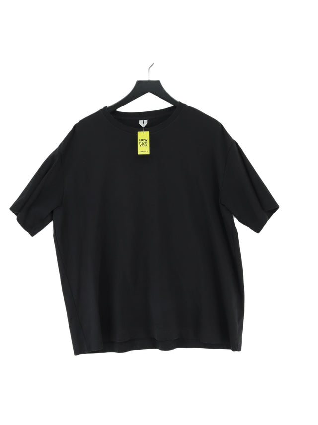 Arket Women's T-Shirt L Black 100% Cotton