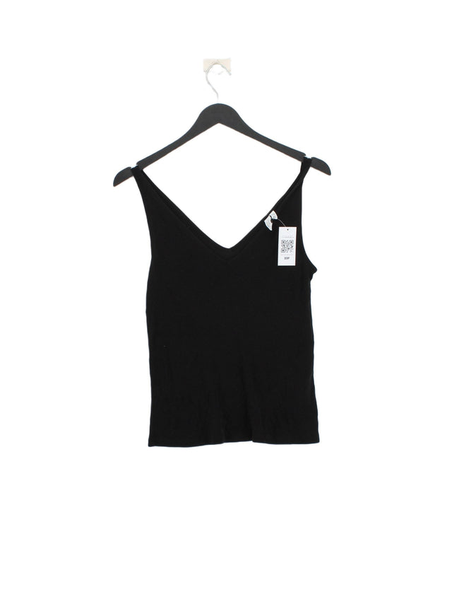 & Other Stories Women's T-Shirt XS Black 100% Lyocell Modal