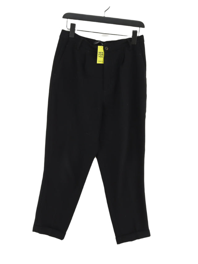 Zara Women's Suit Trousers M Black 100% Polyester