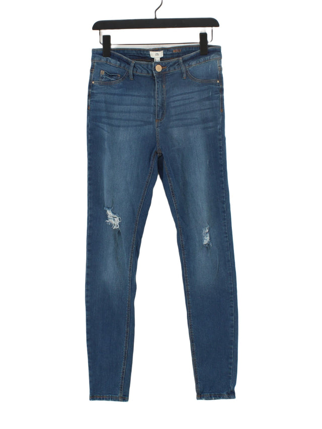 River Island Women's Jeans UK 14 Blue 100% Other