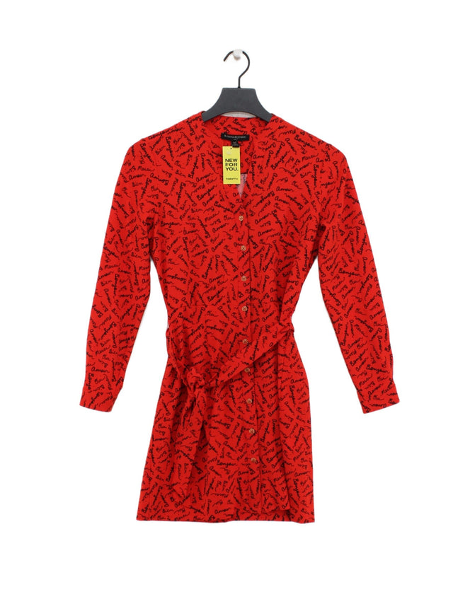 Banana Republic Women's Midi Dress UK 4 Red Polyester with Elastane