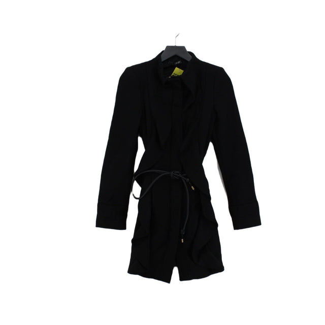 Liu Jo Women's Coat UK 14 Black Linen with Nylon, Polyamide