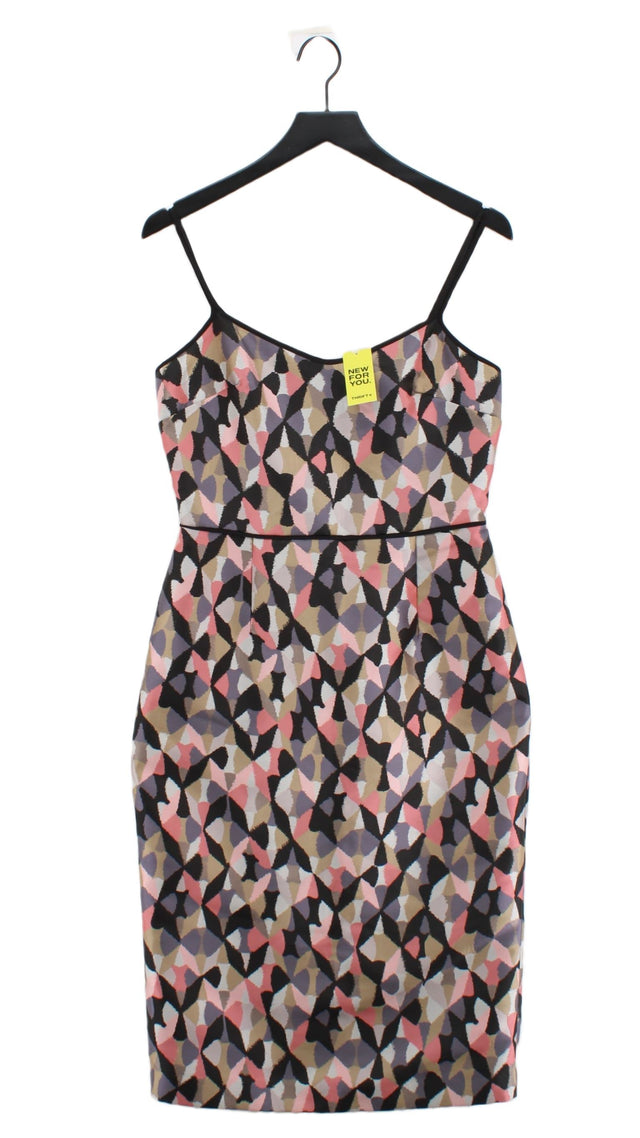 Warehouse Women's Midi Dress UK 12 Multi 100% Polyester