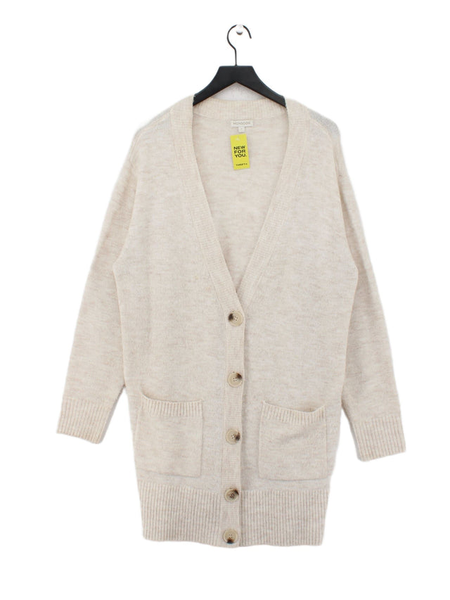 Monsoon Women's Cardigan L Cream Acrylic with Elastane, Polyester