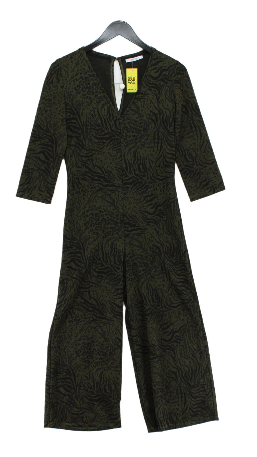 Zara Trafaluc Jumpsuit Medium Belted Wide Leg Black Velvet Stripe Boho NWT  | eBay