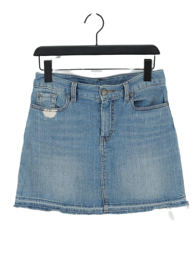 Gap Women's Mini Skirt W 30 in Blue Cotton with Elastane