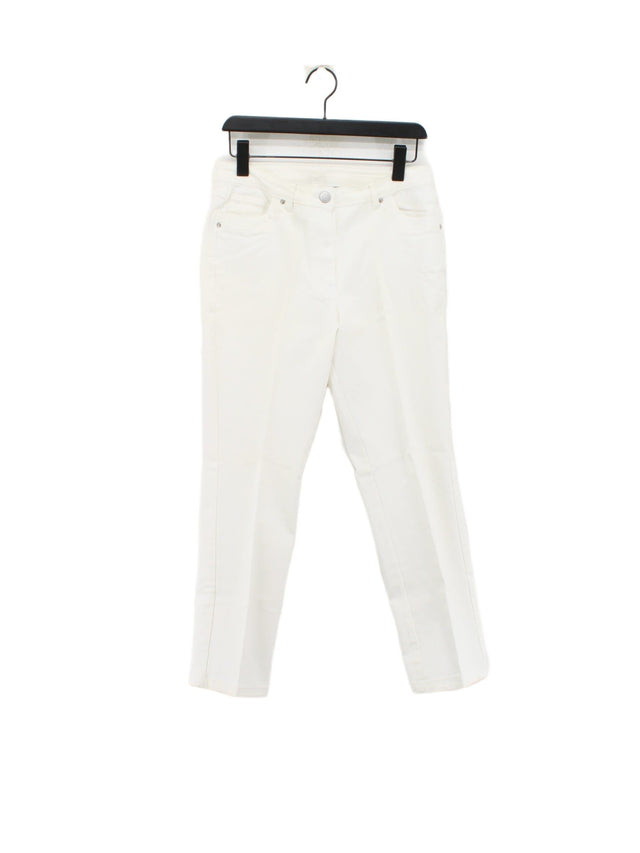 Bonmarche Women's Jeans UK 12 White Cotton with Elastane