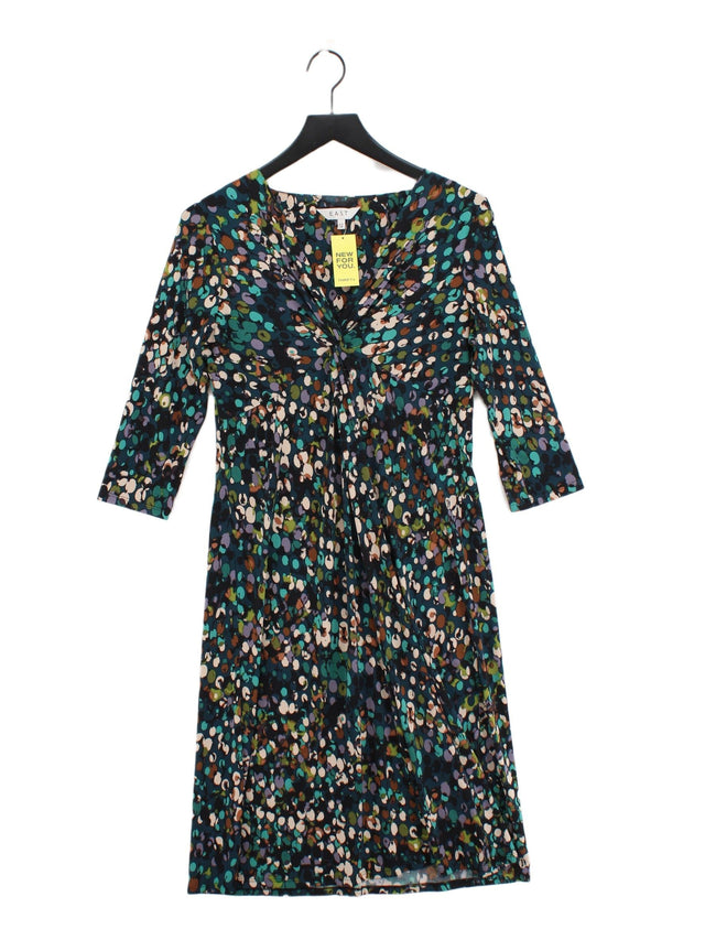 East Women's Midi Dress UK 12 Green Polyester with Elastane