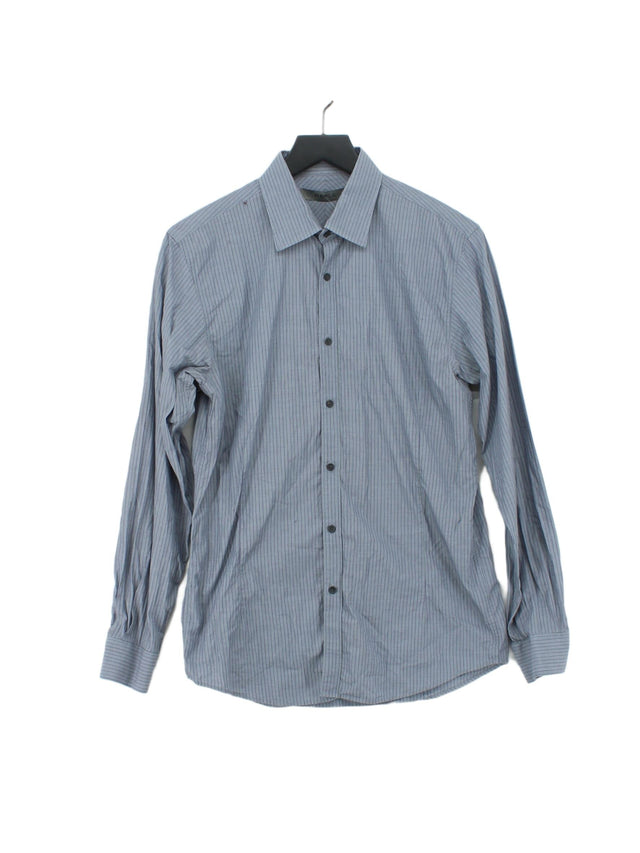 Reiss Men's Shirt M Blue 100% Cotton