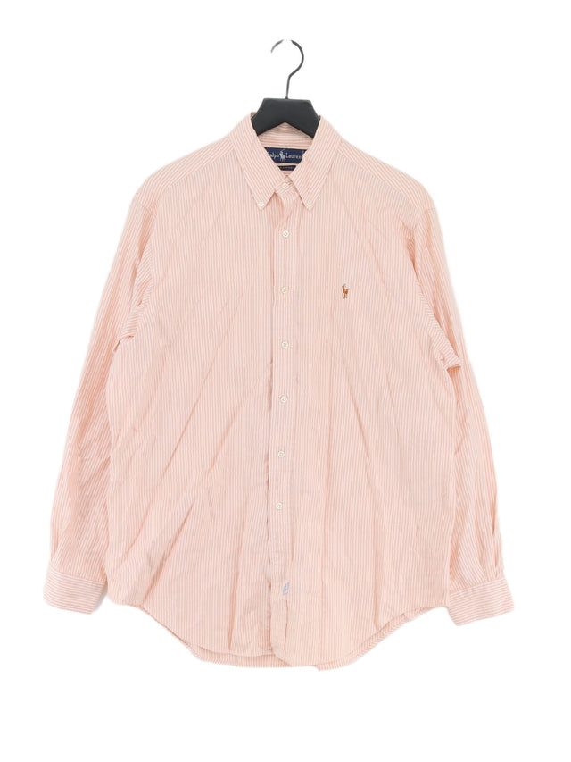 Ralph Lauren Men's Shirt Chest: 36 in Orange 100% Cotton