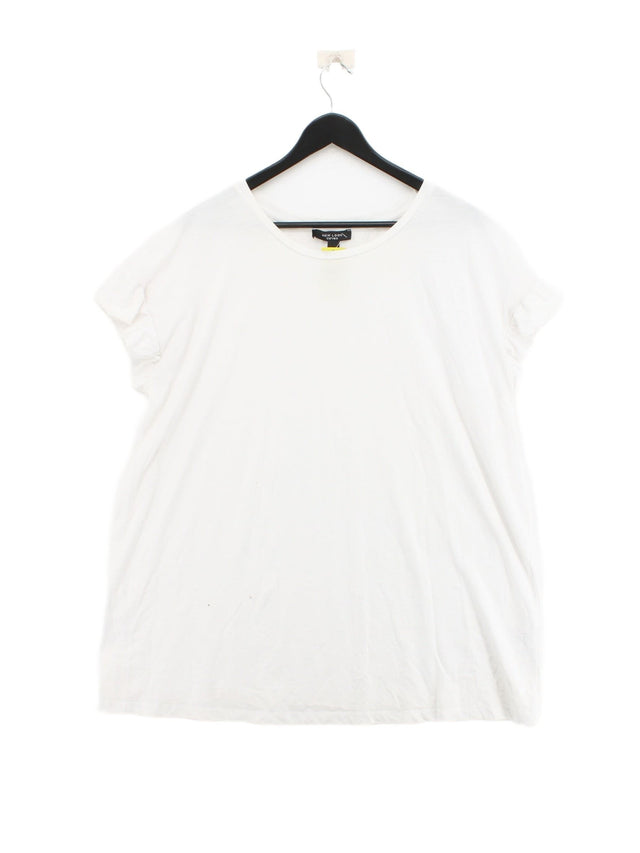 New Look Women's T-Shirt UK 24 White 100% Cotton