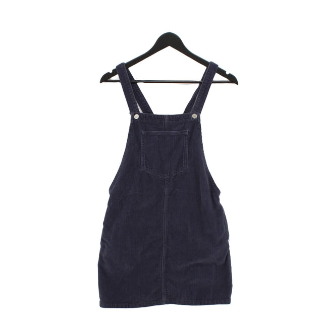 Topshop Women's Midi Dress UK 6 Blue 100% Cotton