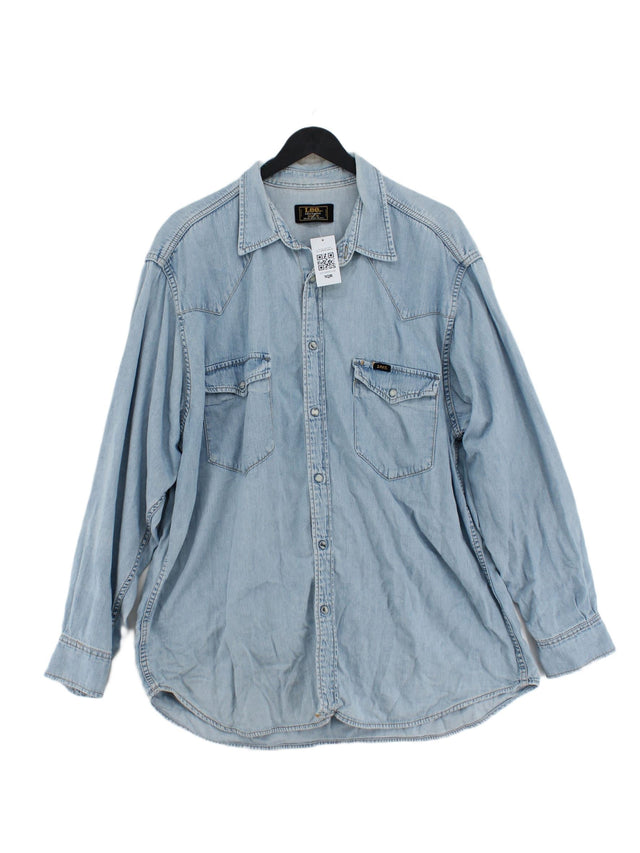 Lee Men's Jacket XL Blue 100% Cotton