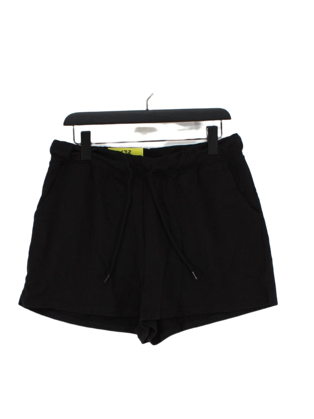 New Look Women's Shorts L Black Cotton with Polyester