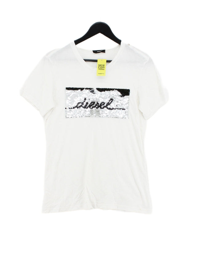 Diesel Women's T-Shirt M White 100% Other