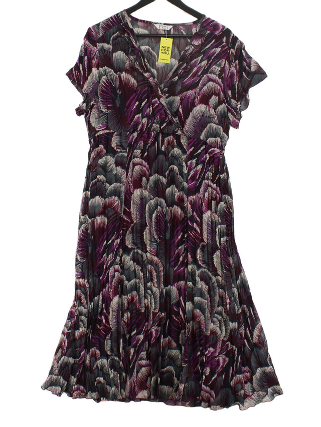 East Women's Midi Dress L Purple 100% Polyester