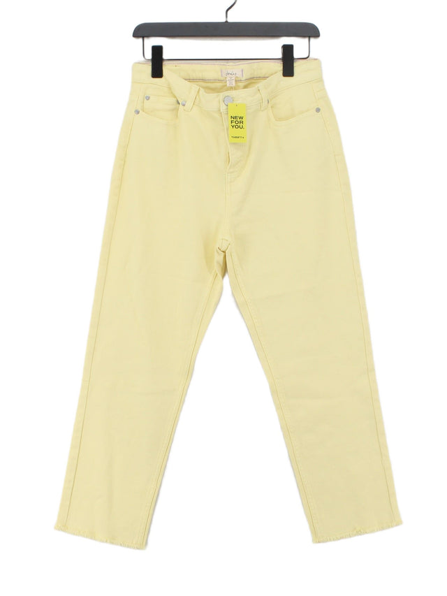 Joules Women's Jeans UK 12 Yellow Cotton with Elastane