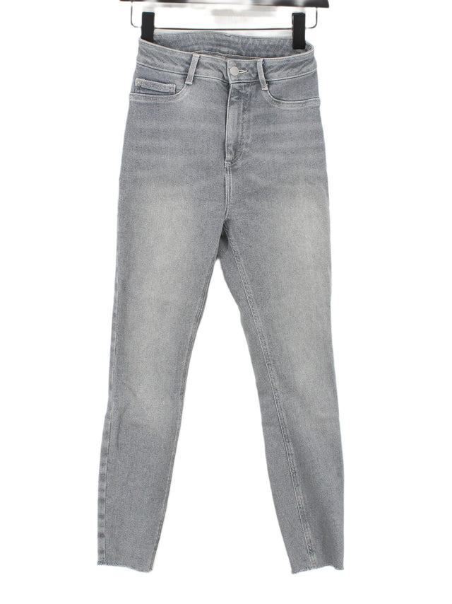 New Look Women's Jeans UK 10 Grey Cotton with Elastane, Polyester