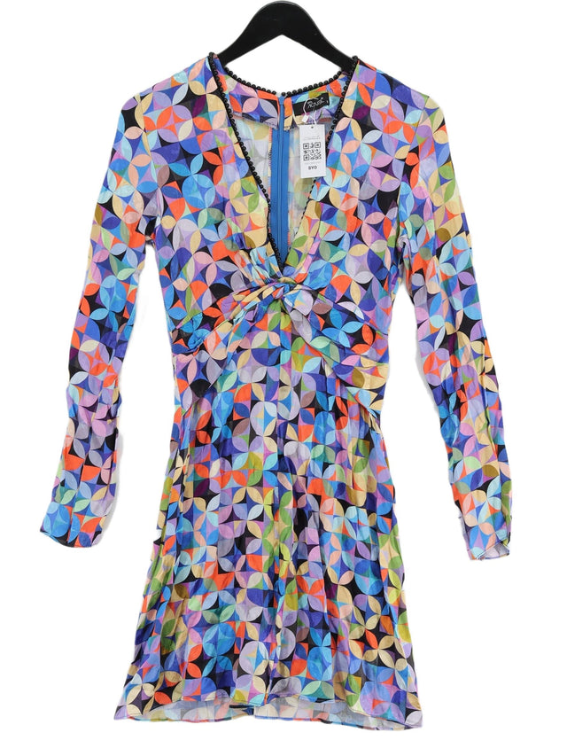 Gdg Actuel Women's Midi Dress S Multi Viscose with Elastane, Polyester