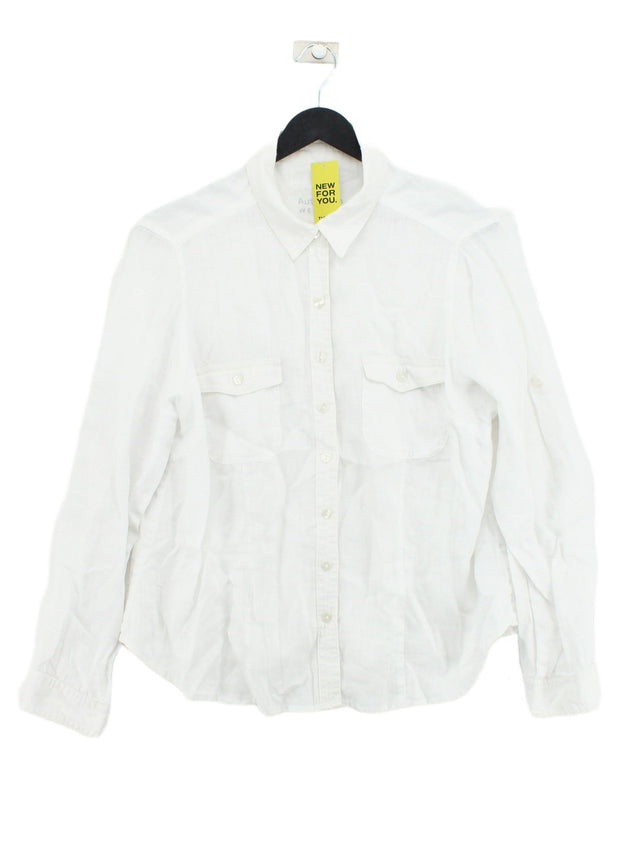 Autograph Women's Shirt UK 16 White 100% Linen