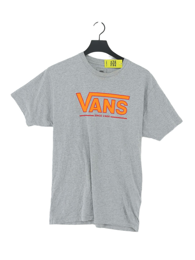 Vans Women's T-Shirt M Grey Cotton with Polyester