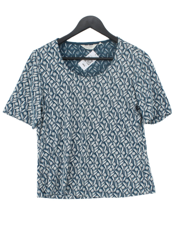 Seasalt Women's T-Shirt S Blue Cotton with Elastane