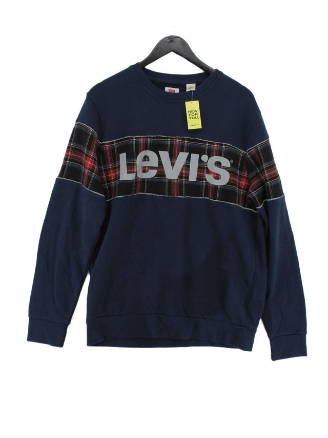 Levi’s Men's Jumper L Blue Cotton with Polyester