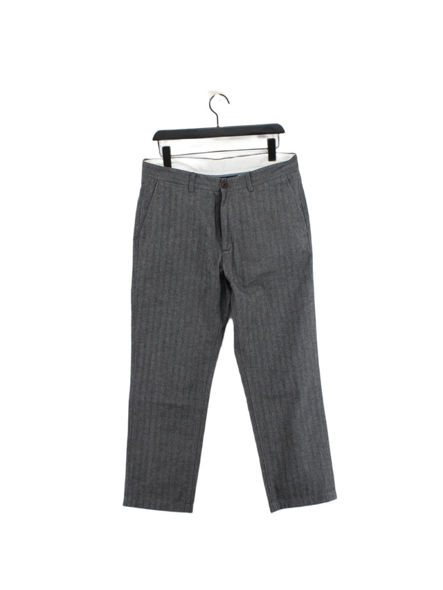 John Lewis Men's Suit Trousers S Grey 100% Cotton