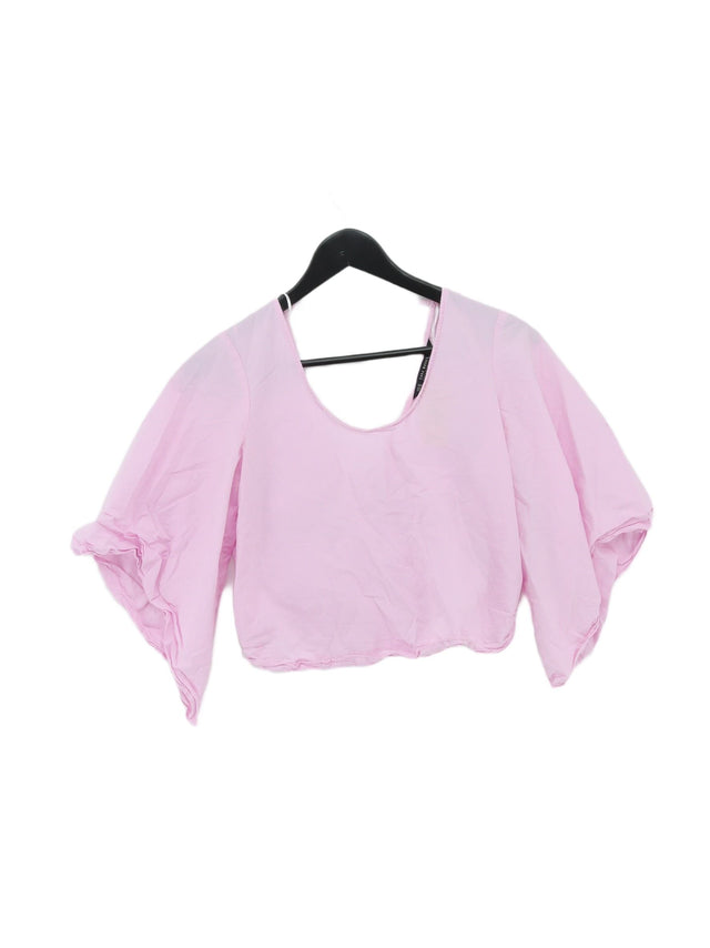 Zara Basic Women's Top XS Pink 100% Cotton