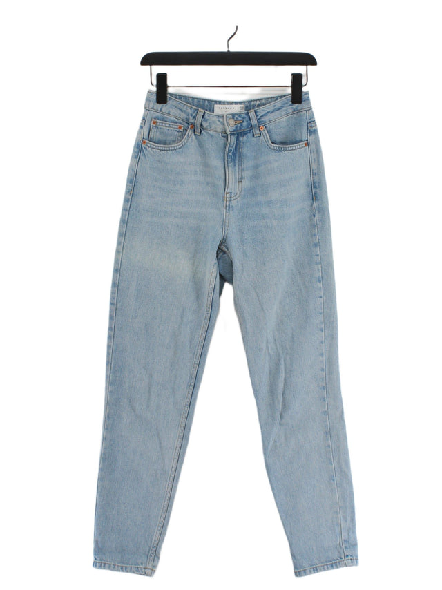 Topshop Women's Jeans W 26 in Blue Cotton with Polyester