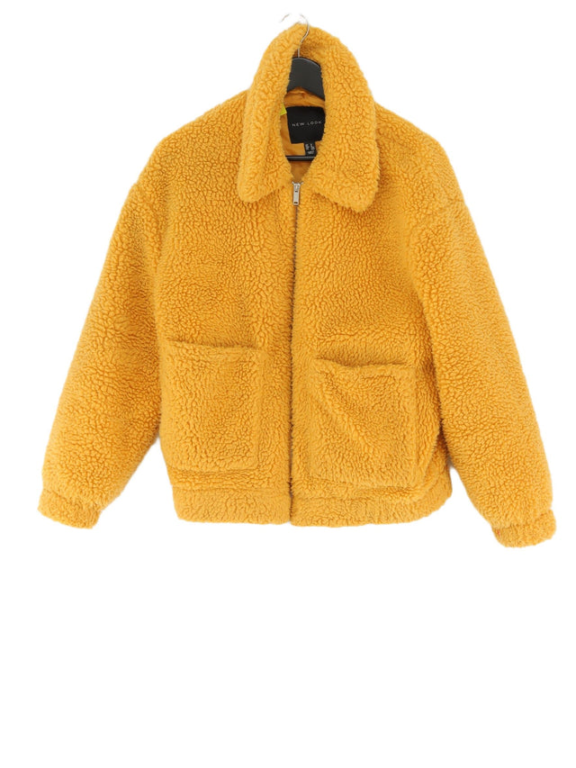 New Look Women's Coat M Yellow 100% Polyester