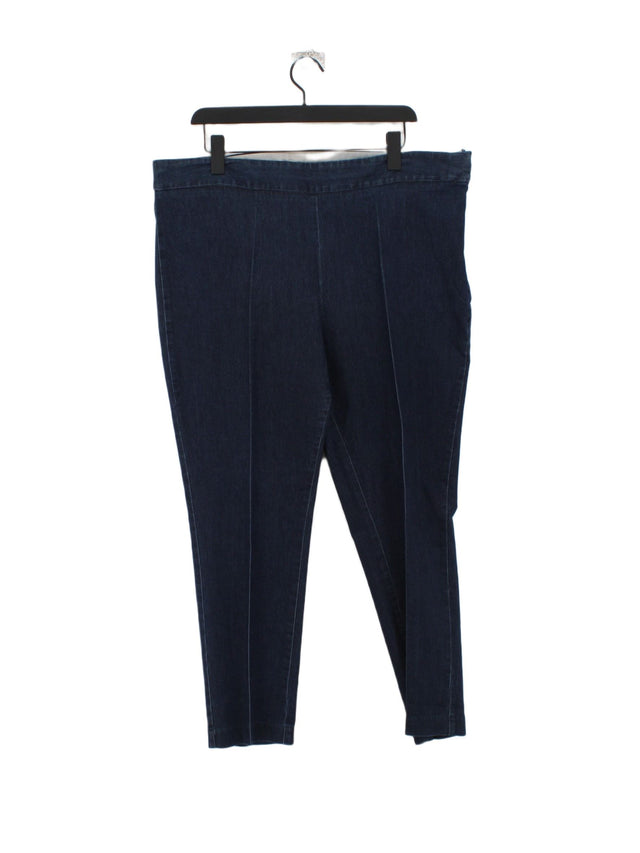 Lands End Women's Jeans UK 20 Blue Polyester with Elastane, Viscose
