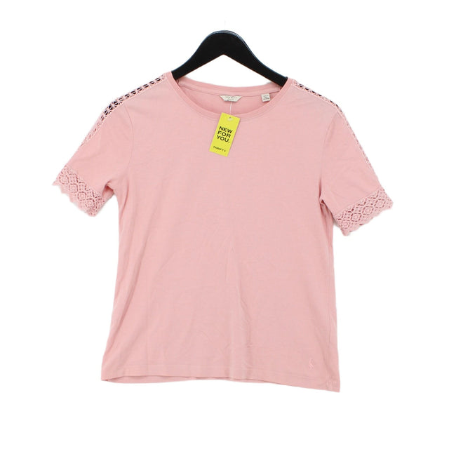 Jack Wills Women's T-Shirt UK 8 Pink 100% Cotton