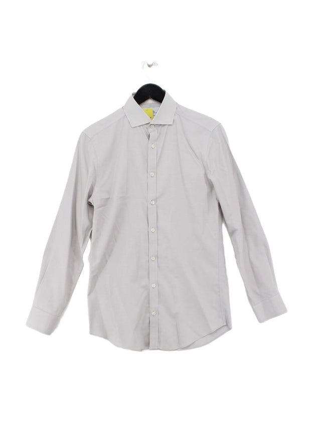 Charles Tyrwhitt Men's Shirt Chest: 37 in Grey 100% Cotton