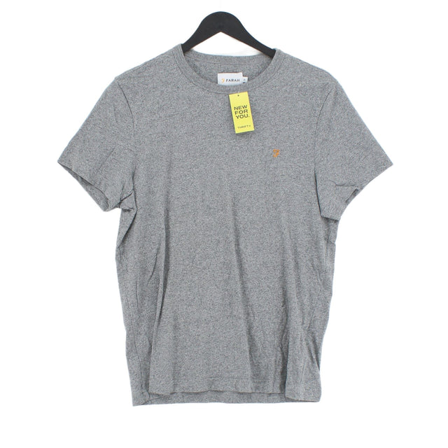 Farah Men's T-Shirt M Grey 100% Cotton