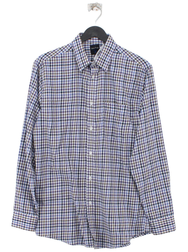 James Pringle Men's Shirt S Multi Polyester with Cotton