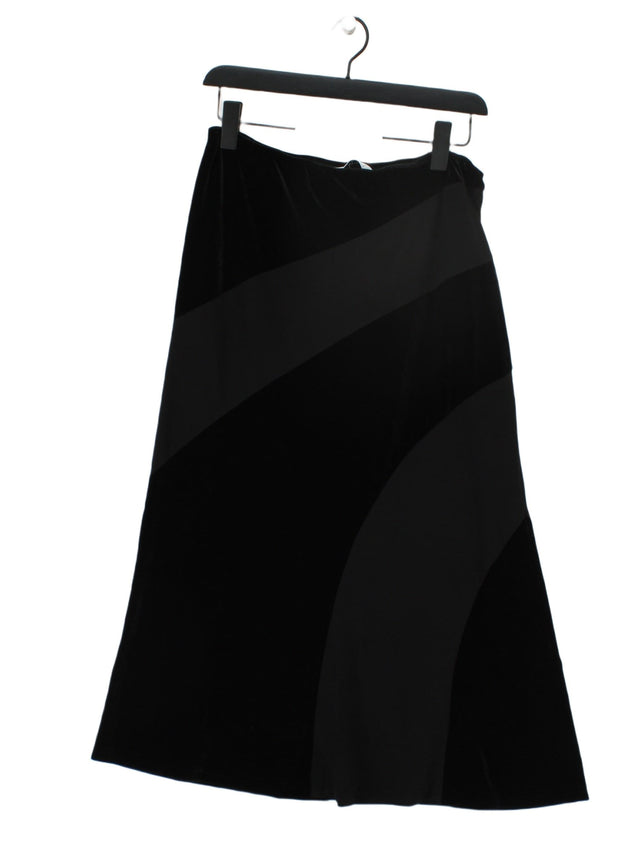 Precis Petite Women's Midi Skirt UK 12 Black Polyester with Elastane