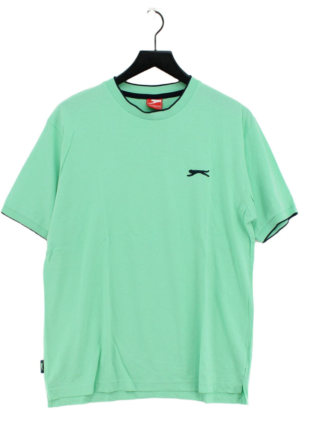 Slazenger Men's T-Shirt M Green 100% Cotton