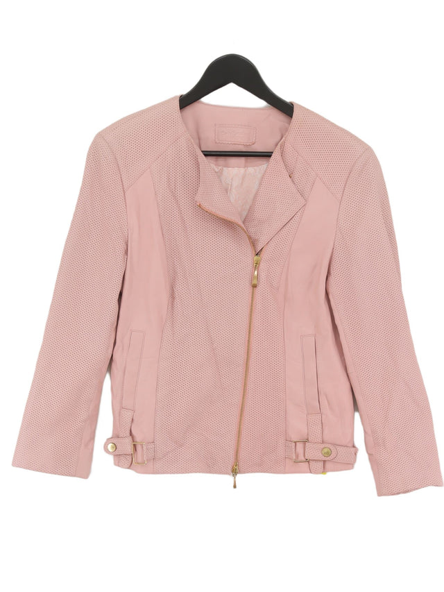 Betty Barclay Women's Jacket UK 14 Pink Leather with Polyester