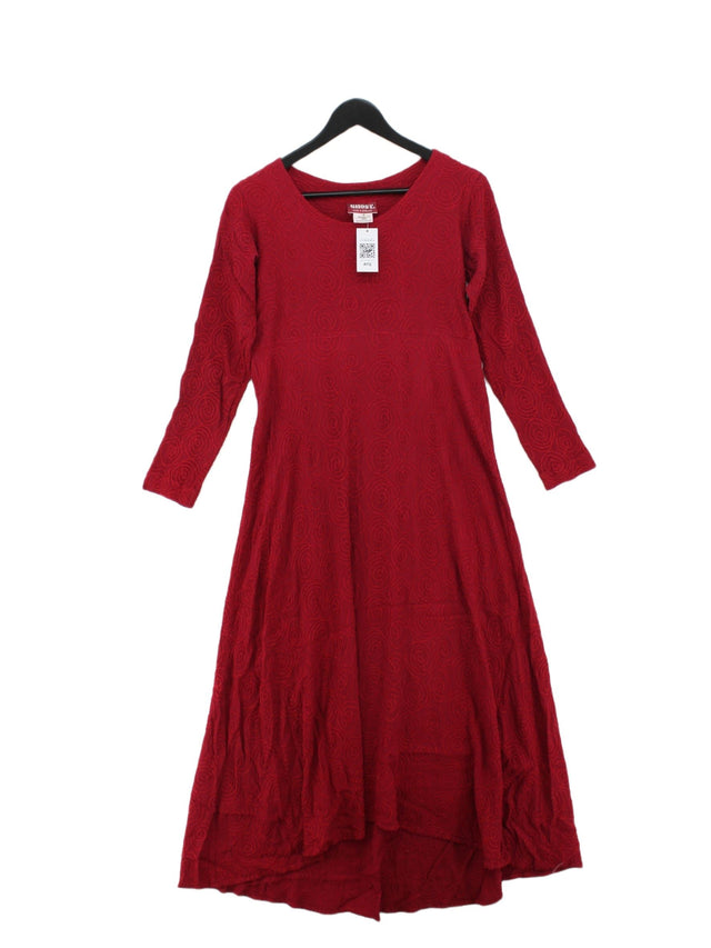 Ghost Women's Maxi Dress S Red Viscose with Rayon