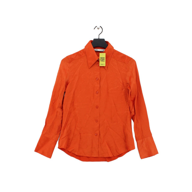 Zara Women's Shirt XS Orange 100% Viscose
