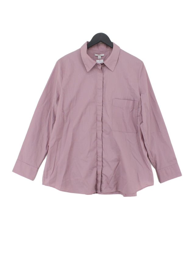 COS Men's Shirt M Purple Polyester with Cotton