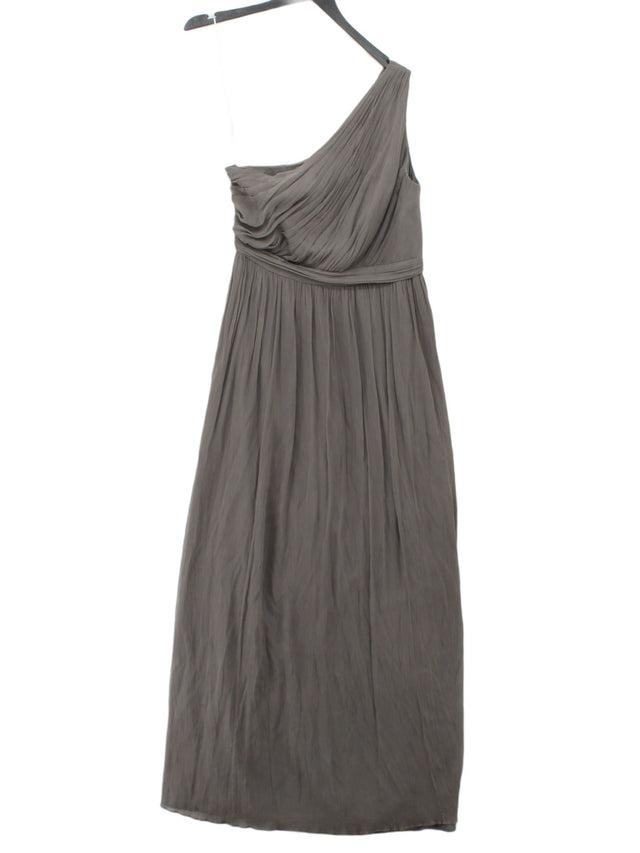 J. Crew Women's Maxi Dress UK 8 Grey Silk with Polyester