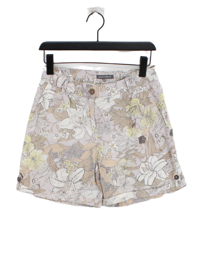Laura Ashley Women's Shorts UK 8 Tan Linen with Polyester, Viscose
